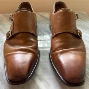 MAGNANNI Miro Cognac Double Monk Strap 10M